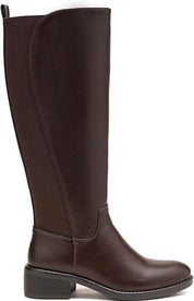 Bottes Femme Mollet Large en Similicuir