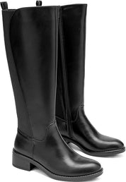 Bottes Femme Mollet Large en Similicuir