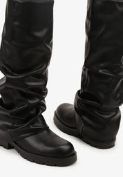 Bottes à volants avec imitation de jambe