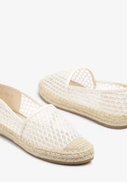 Ballerines en maille noire décorées de tresse