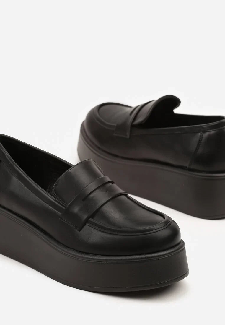 Mocassins à plateforme avec bride décorative