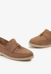 Mocassins à franges en suède souple et léger pour femmes