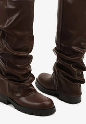 Bottes à volants avec imitation de jambe