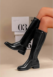 Bottes Femme Mollet Large en Similicuir