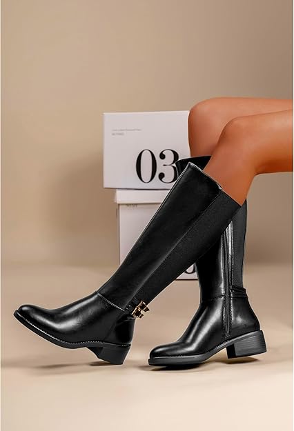 Bottes Hautes Femme à Petit Talon