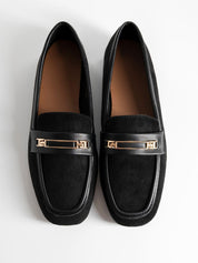 Mocassins en daim avec boucle discrète