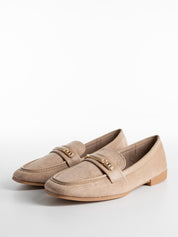 Mocassins en daim avec boucle discrète