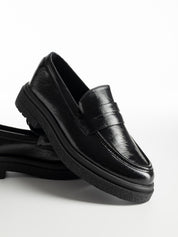 Mocassins à double talon avec bande décorative