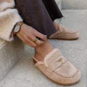 Sabot fourrées en daim