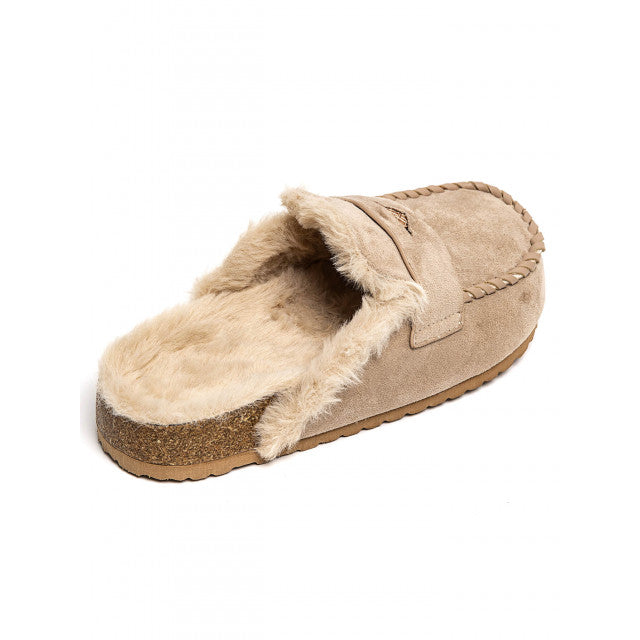 Sabot fourrées en daim