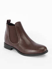 Bottines plates chelsea en simili