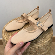 Ballerines plates à enfiler pour femme avec bout rond et sangle