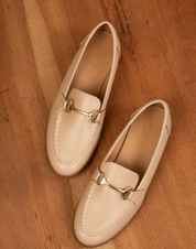 Mocassins plats en similicuir avec boucle