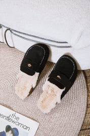 Sabots fourrées en daim