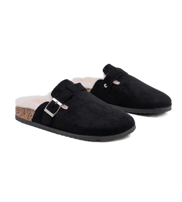 Sabots fourrés à boucle