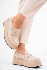 Mocassins à plateforme avec bride décorative