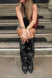 Bottes avec tige souple et talon fin