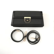 Sac à main élégant en tissu brodé et cuir