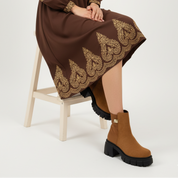 Demi botte de Luxe aux Détails Dorés