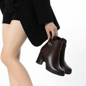 Demi bottes bi-matière à boucle strassée