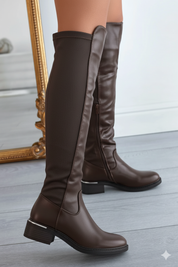 Bottes cavalières bi-matières