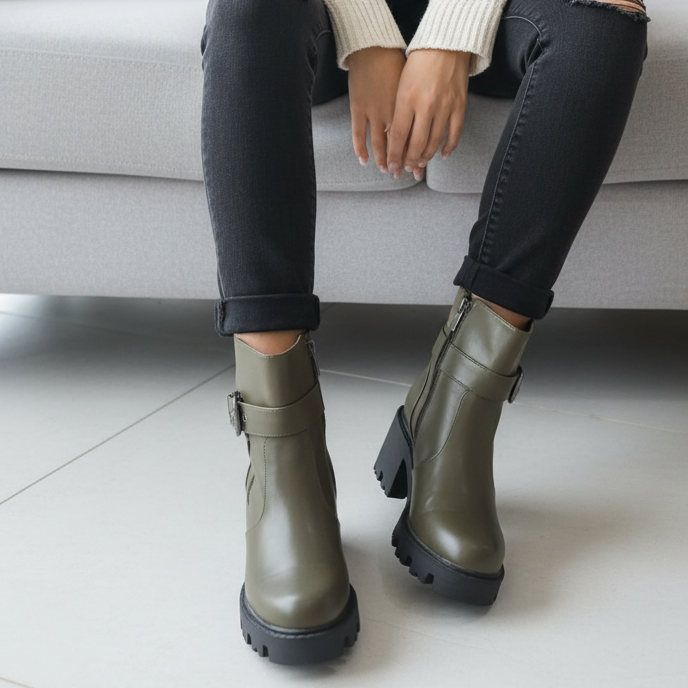 Demi botte femme à Talon haut