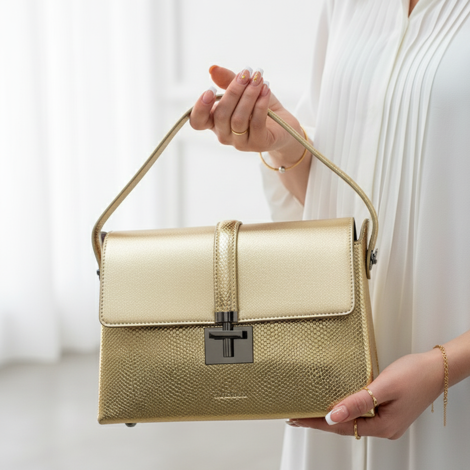 Simple À Détail En Métal Avec Poignée Sac À Bandoulière