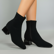 Demi botte à La mode zippé confortable