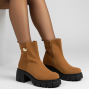 Demi botte de Luxe aux Détails Dorés