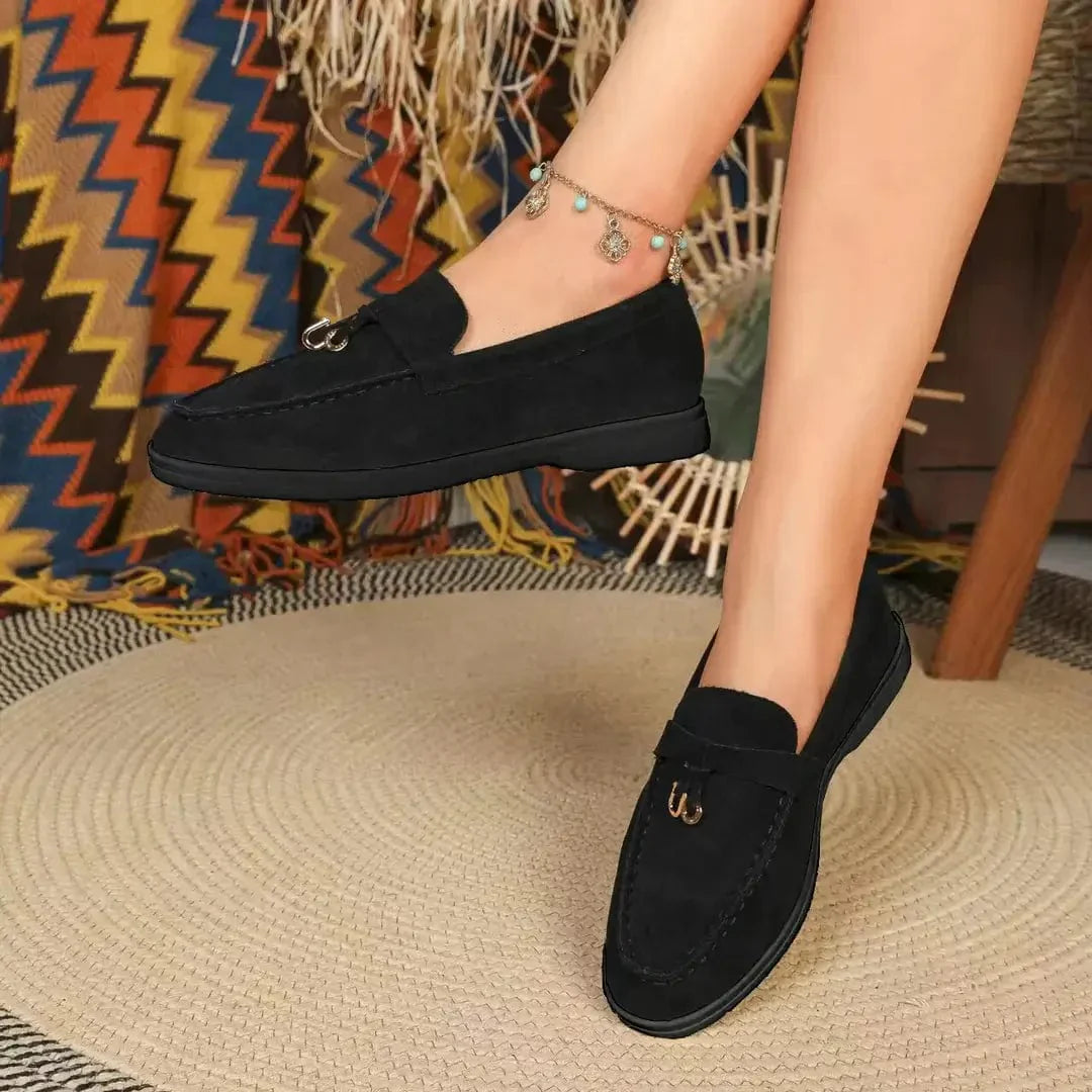 Mocassins synthétique enfilables pour femmes