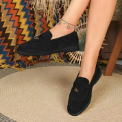 Mocassins synthétique enfilables pour femmes