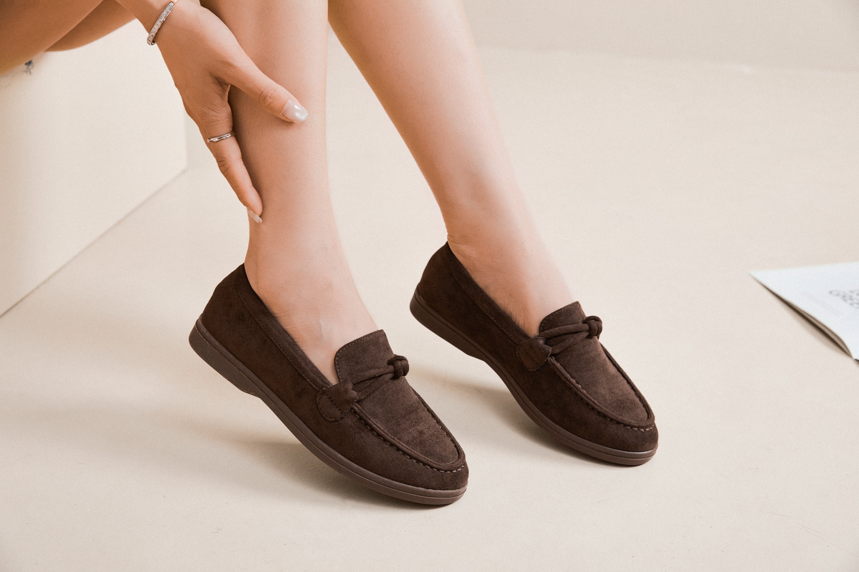 Mocassins à semelle fine violine