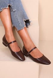 Ballerines à bout rond et bride fine