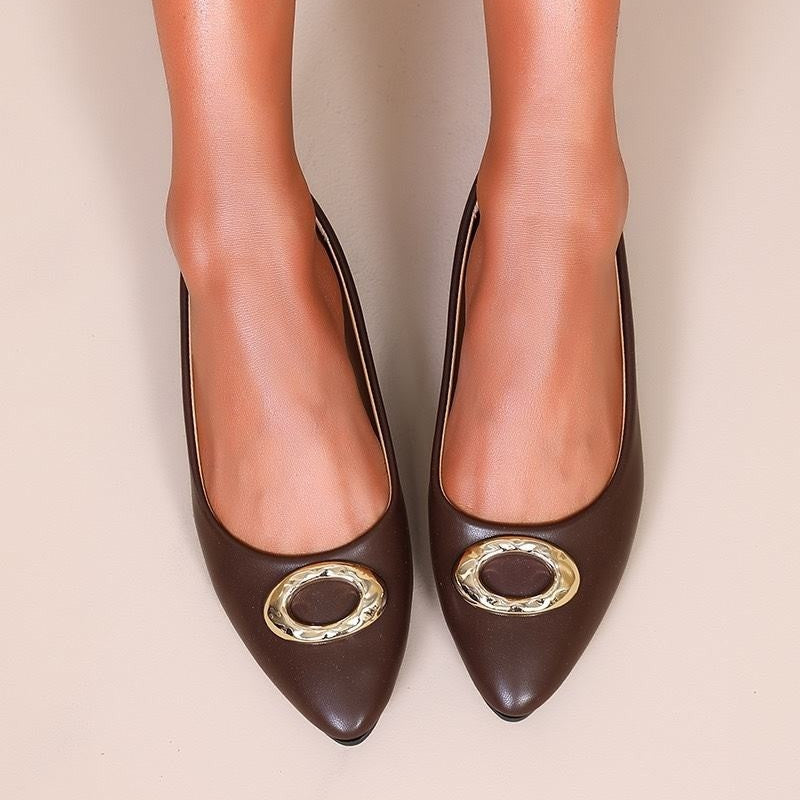 Ballerines pour femmes avec boucles