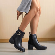 Demi botte bi-matière à talon