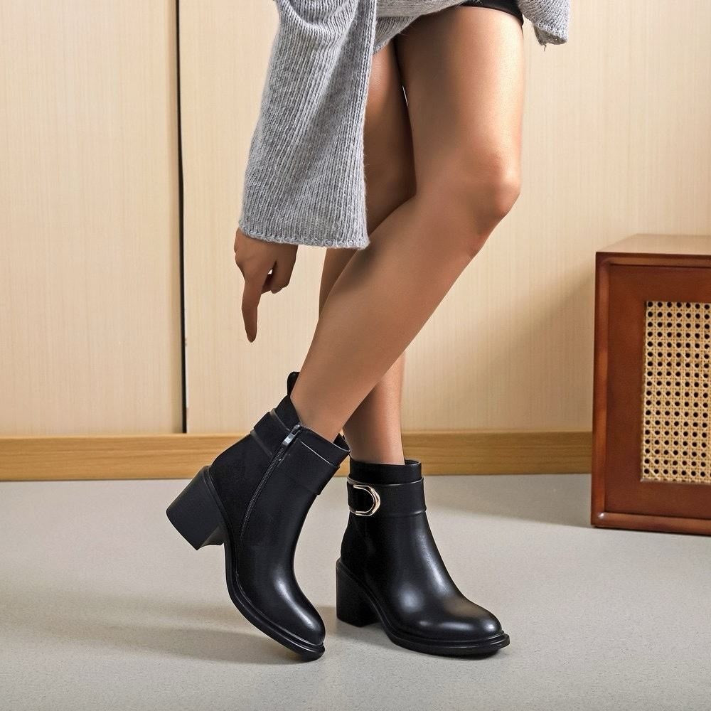 Demi botte bi-matière à talon