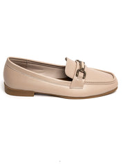 Mocassins en Simili Cuir avec Détail Métallique