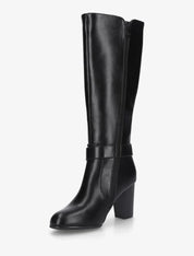 Bottes élastiquées à talon haut