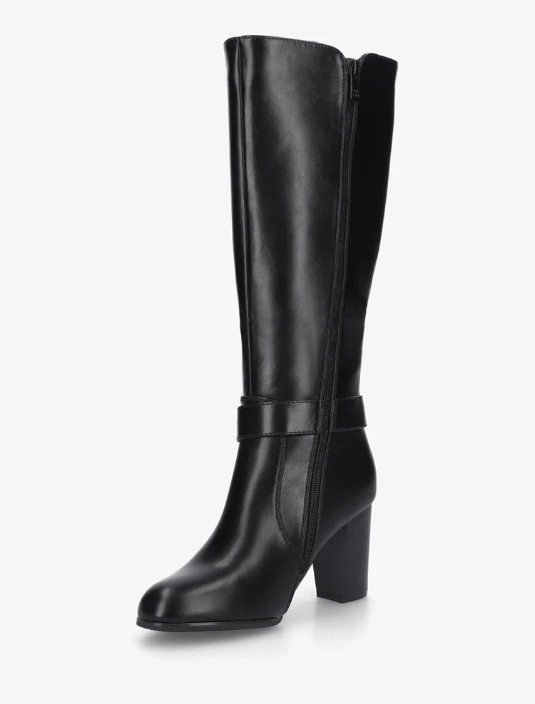 Bottes élastiquées à talon haut