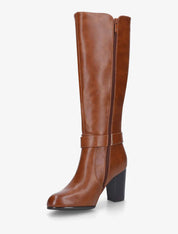 Bottes élastiquées à talon haut