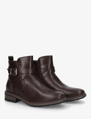Bottines unies en simili Cuir
