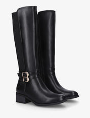 Bottes élastiquées unies à double sangles