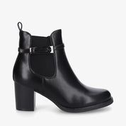 Demi bottes en simili à cheville élastiquée