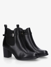 Demi bottes en simili à cheville élastiquée