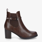 Demi bottes en simili à cheville élastiquée