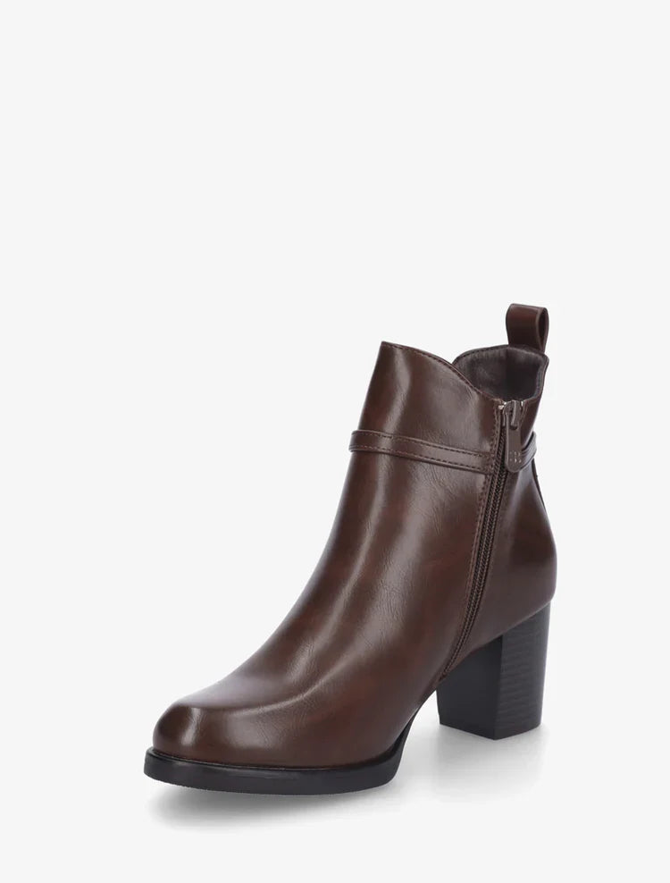 Demi bottes en simili à cheville élastiquée