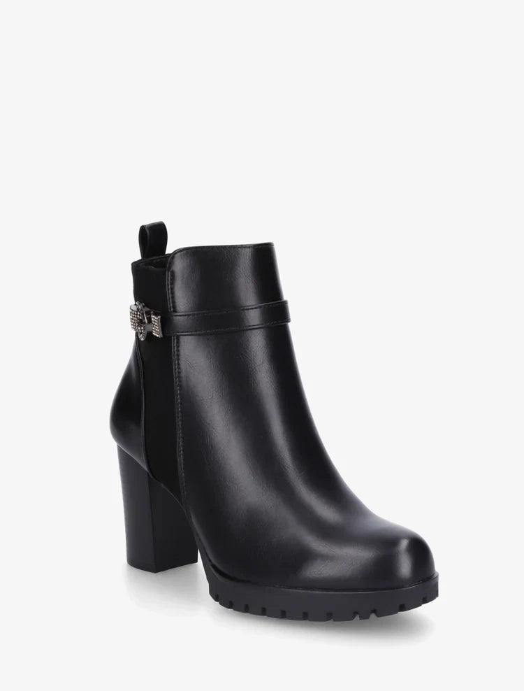 Demi bottes bi-matière à boucle strassée