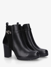 Demi bottes bi-matière à boucle strassée