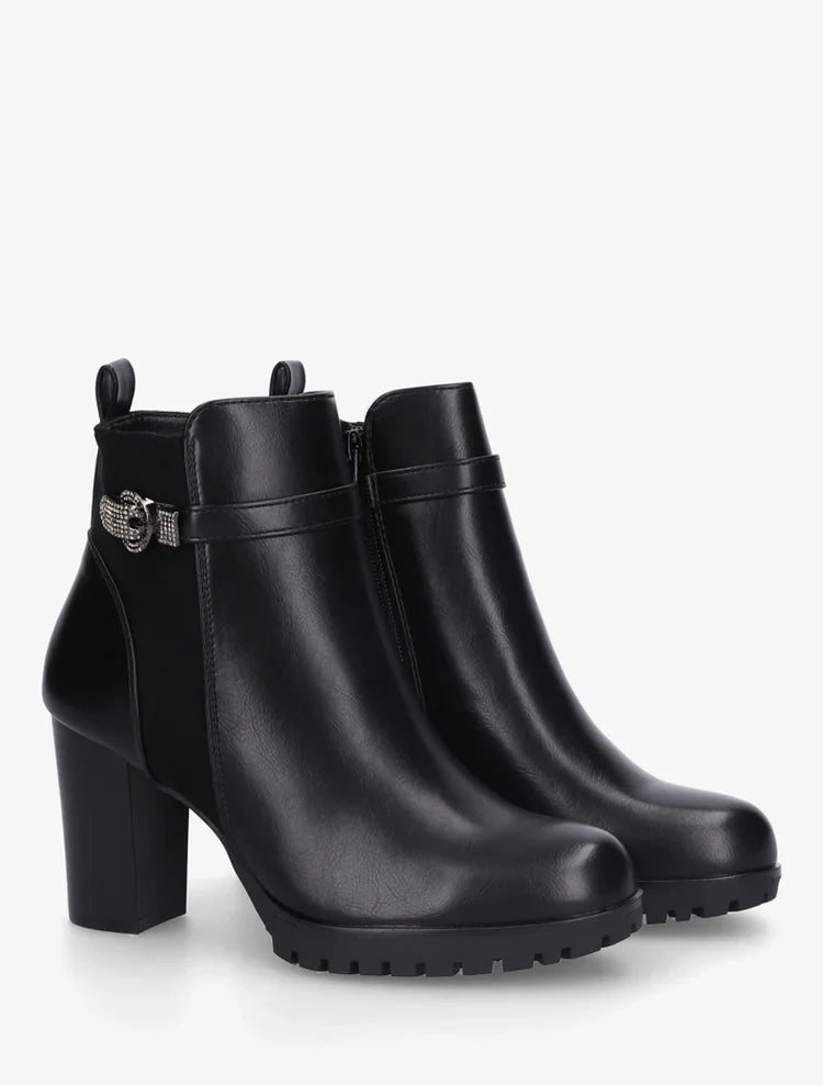 Demi bottes bi-matière à boucle strassée