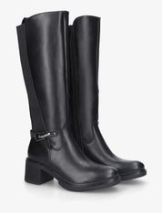 Bottes élastiquées en simili à boucle